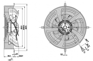Ventilator axial de aspiratie EBM S4D 315-AS10-30